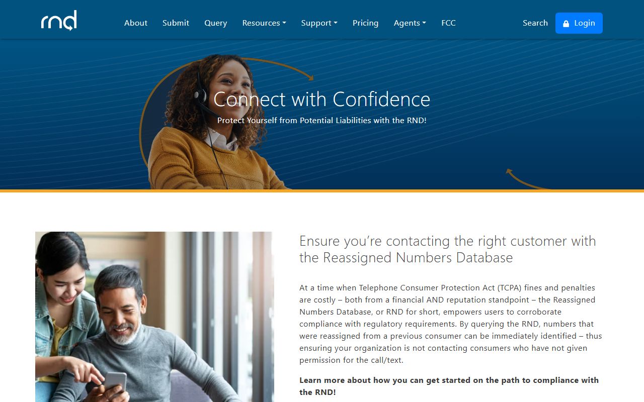 FCC Reassigned Numbers Database used when checking Monroe phone codes and prefixes
